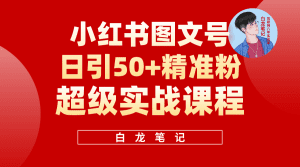 （5710期）小红书图文号日引50+精准流量，超级实战的小红书引流课，非常适合新手-副业吧