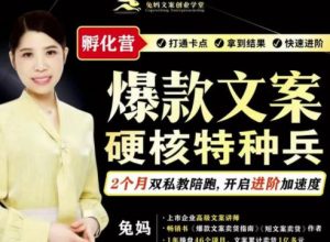 兔妈·爆款文案硬核特种兵孵化营,实现了每个月2000-30000+的副业增收-副业吧