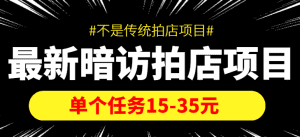最新暗访拍店信息差项目，单个任务15-35元（不是传统拍店项目）-副业吧