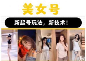 2023抖音快手短视频美女号课程制作玩法教程，美女号搬运新起号玩法，新技术（素材+教程）-副业吧
