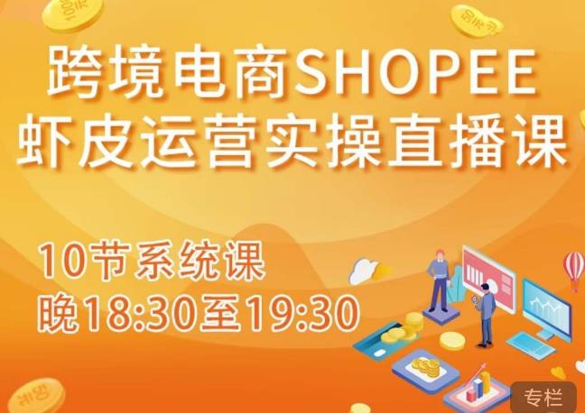 跨境电商Shopee虾皮运营实操直播课，从零开始学，入门到精通（10节系统课）-副业吧
