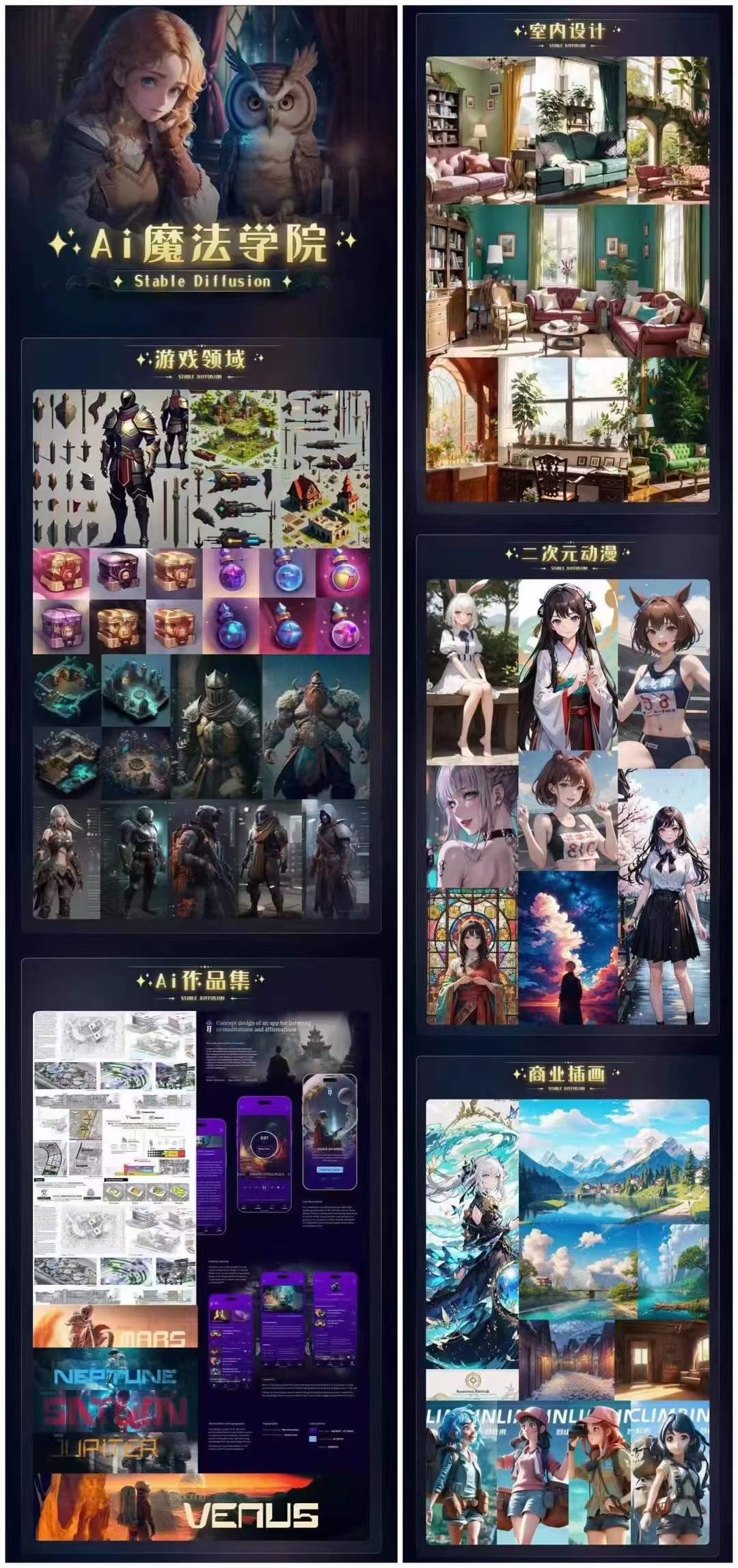 （6339期）Ai魔法绘画 Stable Diffusion专业课 高效辅助Ui/运营作品集 0到精通系统课-副业吧