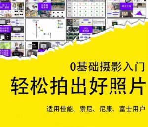 0基础摄影入门,轻松拍出好照片(适用佳能、索尼、尼康、富士用户)-副业吧