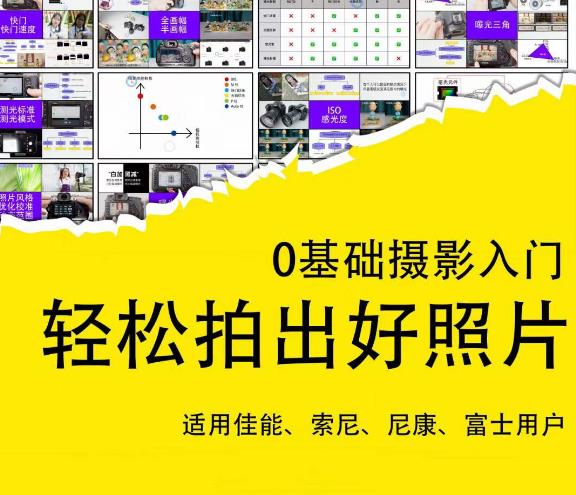 0基础摄影入门，轻松拍出好照片（适用佳能、索尼、尼康、富士用户）-副业吧