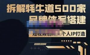 牛牛·500家餐饮品牌搭建&短视频深度解析，拆解牦牛道500家品牌体系搭建-副业吧