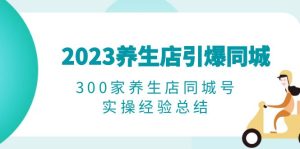 （6390期）2023养生店·引爆同城，300家养生店同城号实操经验总结-副业吧