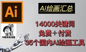 AI绘画汇总14000关键词+35个国内AI绘画工具（兔费+付费）头像壁纸不用愁-副业吧
