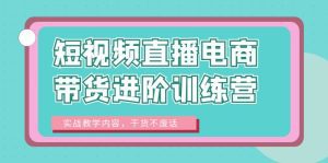 （6401期）短视频直播电商带货进阶训练营：实战教学内容，干货不废话！-副业吧