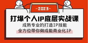 （6417期）打爆·个人IP底层实战课，成熟专业的打造IP技能 全方位带你做成能商业化IP-副业吧