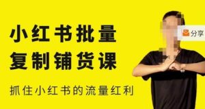张宾·小红书批量复制铺货课，小红书0-1快速起号变现玩法，抓住小红书的流量红利（更新2023年3月）-副业吧