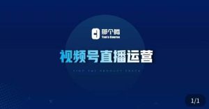那个腾·视频号直播运营，​视频号直播推流逻辑/流量渠道解析/直播起号攻略/直播实操技巧-副业吧