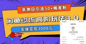 亲测日引50+精准粉，闲鱼引流高阶玩法3.0，实操变现3000元【揭秘】-副业吧