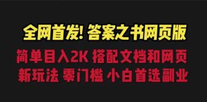 (6651期)答案之书网页版,目入2K,全新玩法 搭配文档和网页-副业吧