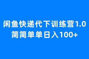 （6653期）闲鱼快递代下训练营1.0，简简单单日入100+-副业吧