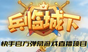 兵临城下–2023年快手最新最火爆弹幕互动游戏【开播教程+对接报白开通直播权限】-副业吧