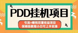（6729期）拼多多挂机项目 引流+赚钱双重收益项目(保姆级教程小白可上手实操)-副业吧