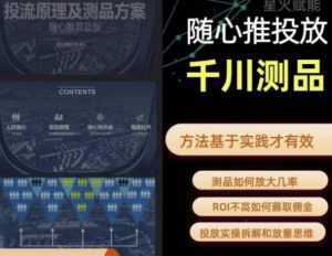 爱做号的老王·随心推+千川投流，投放实操拆解和放量思维，投流原理、千川测品-副业吧