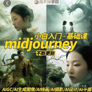 淘不掉学院·midjourney小白入门基础，​AI摄影+AI设计+AI绘画-AIGC作图-副业吧