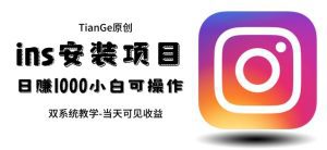 帮别人安装ins，一单赚10元-30元不等，可以日入千元（当天见收益）【揭秘】-副业吧