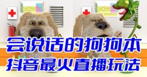 抖音最新最火无人直播玩法会说话的狗狗本弹幕礼物互动小游戏（游戏软件+开播教程+直播间搭建指导）-副业吧