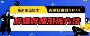 最新引流技术，哔哩哔哩引流方法，实测日引50人【揭秘】-副业吧