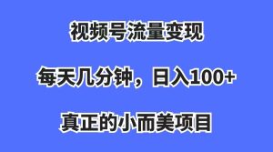 （7212期）视频号流量变现，每天几分钟，收入100+，真正的小而美项目-副业吧