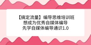（7281期）【搞定流量】编导思维培训班，想成为优秀自媒体编导先学自媒体编导通识1.0-副业吧