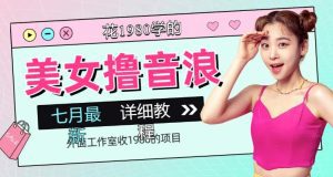 外面工作室收1980的项目，七月份最新美女撸音浪，号称日入几千【教程+软件】-副业吧