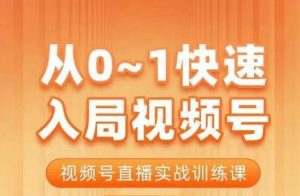 陈厂长·从0-1快速入局视频号课程,视频号直播实战训练课-副业吧