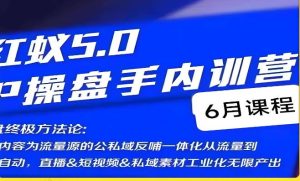 红蚁5.0IP操盘手内训营，IP操盘终极方法论-副业吧