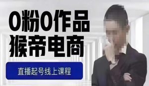 猴帝最新1600线上课，0粉起号实操教学，自然流量天花板，7-8月9节，20+小时-副业吧