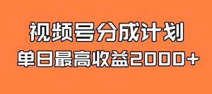 （7557期）全新蓝海 视频号掘金计划 日入2000+-副业吧