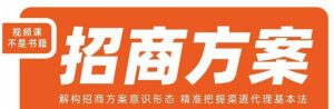 王昕招商方案，解构招商方案意识形态，精准把握渠道代理基本法-副业吧