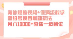 海外爆款视频+保姆级教学,壁纸号项目最新玩法,月入10000+教你一步到位【揭秘】-副业吧