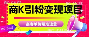 商K引粉变现项目,高客单价精准流量【揭秘】-副业吧