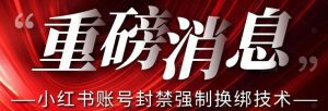【最新】小红书账号封禁强制换绑技术可日赚300-副业吧