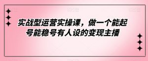 实战型运营实操课,做一个能起号能稳号有人设的变现主播-副业吧