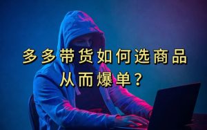 多多视频带货选什么商品链接才能爆单,10分钟教会你,爆单不是浮云【揭秘】-副业吧