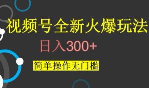 视频号最新爆火玩法，日入300+，简单操作无门槛【揭秘】-副业吧