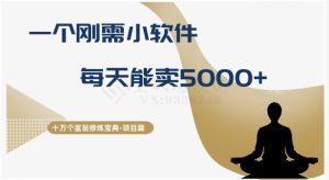 十万个富翁修炼宝典之17.一个刚需小软件，每天能卖5000+-副业吧