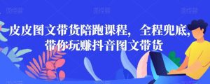 皮皮图文带货陪跑课程，全程兜底，带你玩赚抖音图文带货-副业吧