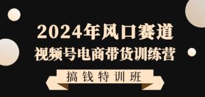 2024年风口赛道视频号电商带货训练营搞钱特训班，带领大家快速入局自媒体电商带货-副业吧