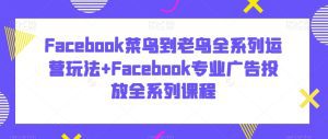 Facebook菜鸟到老鸟全系列运营玩法+Facebook专业广告投放全系列课程-副业吧