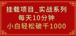 挂载项目,小白轻松破1000,每天10分钟,实战系列保姆级教程-副业吧