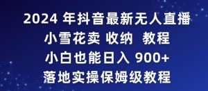 2024年抖音最新无人直播小雪花卖收纳教程,小白也能日入900+落地实操保姆级教程-副业吧
