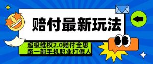 超级维权2.0全新玩法,2024赔付全思路职业打假一部手机搞定【仅揭秘】-副业吧