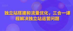独立站搭建和流量优化,三合一课程解决独立站运营问题-副业吧
