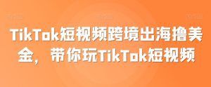 TikTok短视频跨境出海撸美金，带你玩TikTok短视频-副业吧