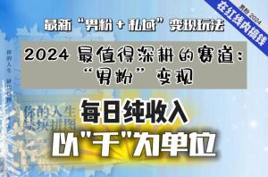 【私域流量最值钱】把“男粉”流量打到手，你便有无数种方法可以轻松变现，每日纯收入以“千”为单位-副业吧