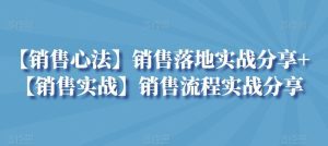 【销售心法】销售落地实战分享+【销售实战】销售流程实战分享-副业吧